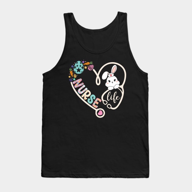 Heart Stethoscope Nurse Life Tank Top by antrazdixonlda